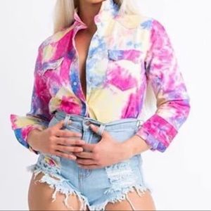 New Ink Print Long Sleeve Top